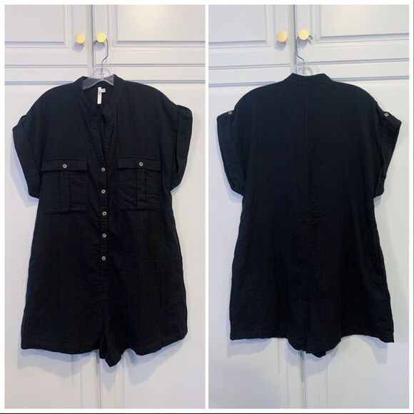 Seafolly Gardenia Romper in Washed Black - Picture 3 of 4